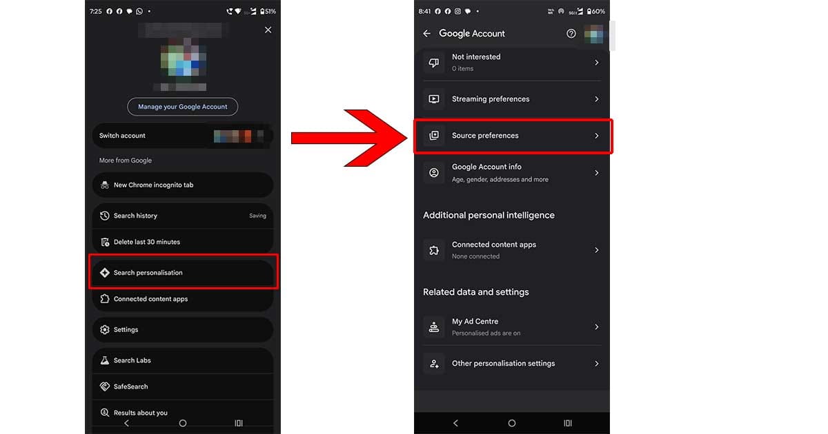 Preferred Sources Featured screenshot